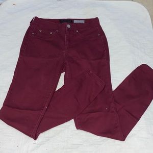 Aeropostale Maroon High Waisted Jegging (Size 0)